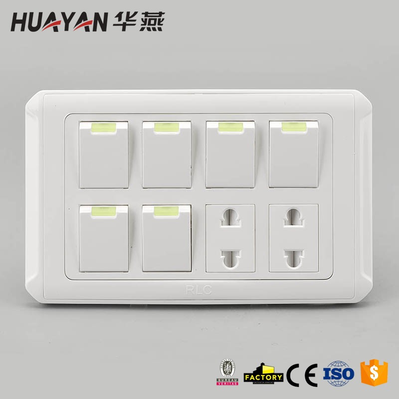 HYA-6GANG SWITCH 2SOCKET,HYA-6GANG SWITCH 2SOCKET