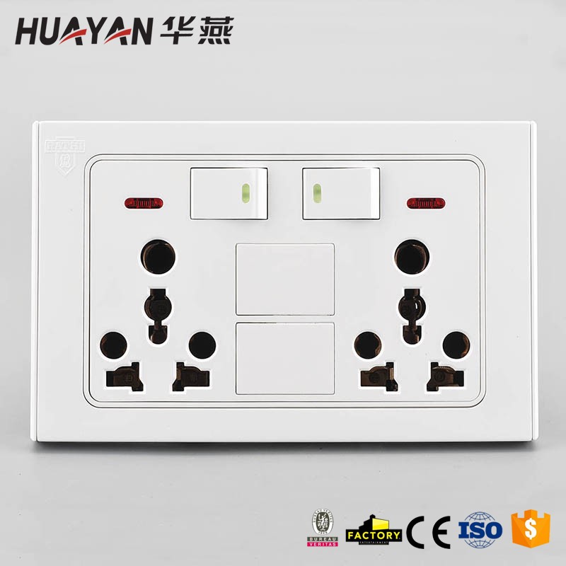 HYB-2GANG DOUBLE MULTI SOCKET,HYB-2GANG DOUBLE MULTI SOCKET