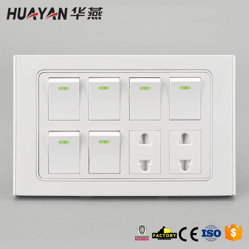 HYB-6GANG SWITCH 2SOCKET,HYB-6GANG SWITCH 2SOCKET
