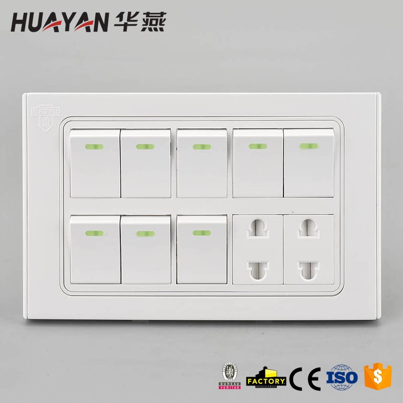 HYB-8GANG SWITCH 2SOCKET,HYB-8GANG SWITCH 2SOCKET