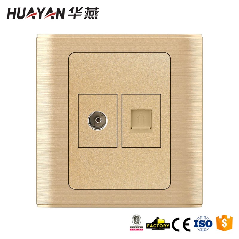 HYC-G-BRUSH-TV TEL SOCKET,HYC-G-BRUSH-TV TEL SOCKET