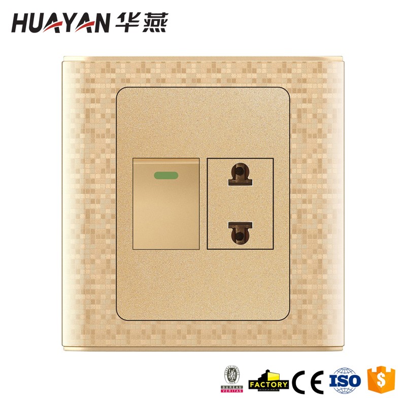 HYC-G-MOSAIC-1GANG SWITCH 1SOCKET,HYC-G-MOSAIC-1GANG SWITCH 1SOCKET