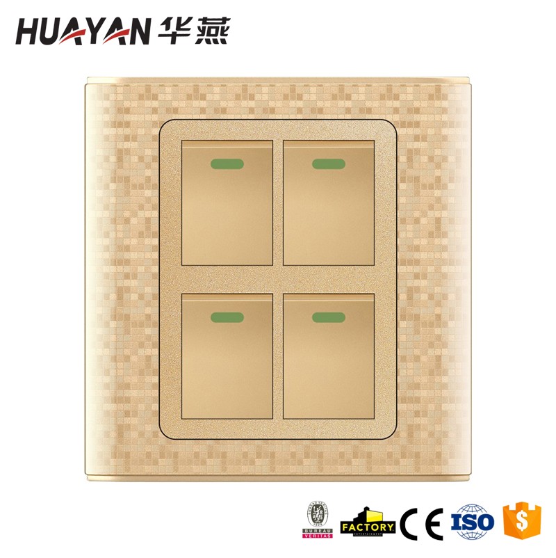 HYC-G-MOSAIC-4GANG 1WAY SWITCH,HYC-G-MOSAIC-4GANG 1WAY SWITCH