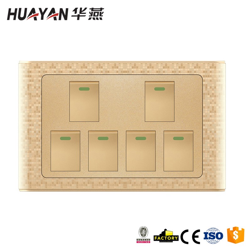 HYC-G-MOSAIC-6GANG 1WAY SWITCH,HYC-G-MOSAIC-6GANG 1WAY SWITCH