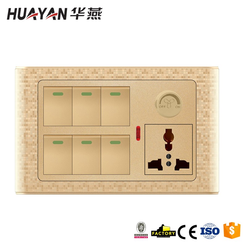 HYC-G-MOSAIC-6GANG SWITCH MF SOCKET INDICATOR LIGHT DIMMER,HYC-G-MOSAIC-6GANG SWITCH MF SOCKET INDICATOR LIGHT DIMMER