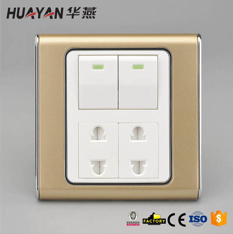 HYD-G-2GANG SWITCH 2SOCKET