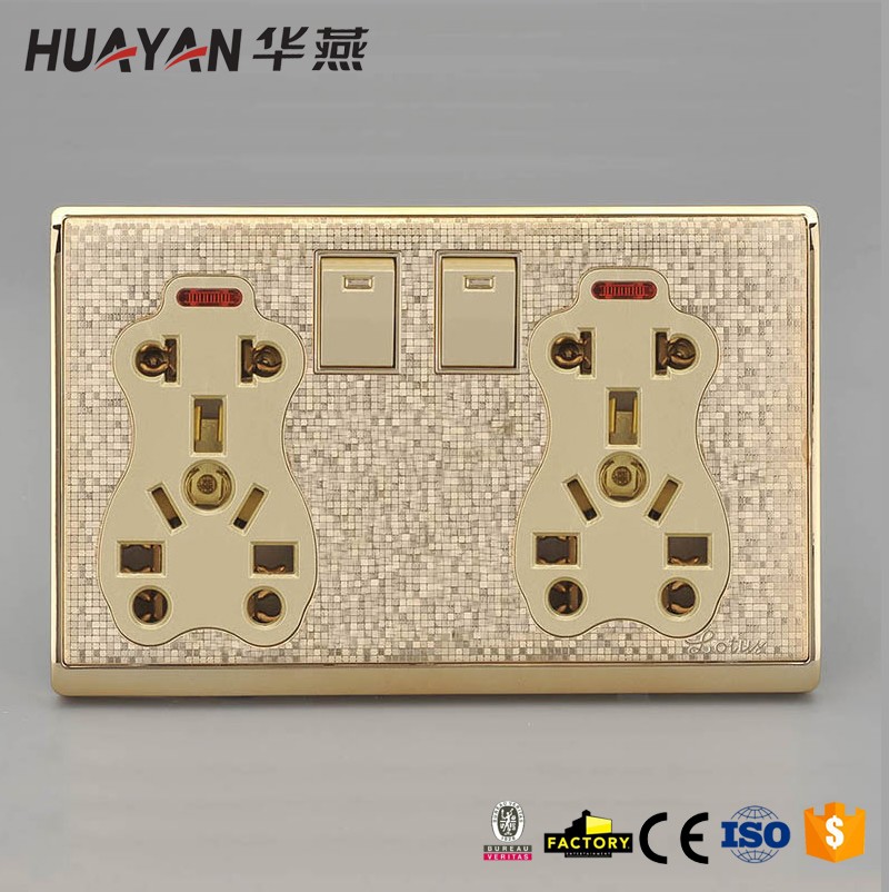 HYF-2GANG SWITCH DOUBLE UNIVERSAL SOCKET,HYF-2GANG SWITCH DOUBLE UNIVERSAL SOCKET