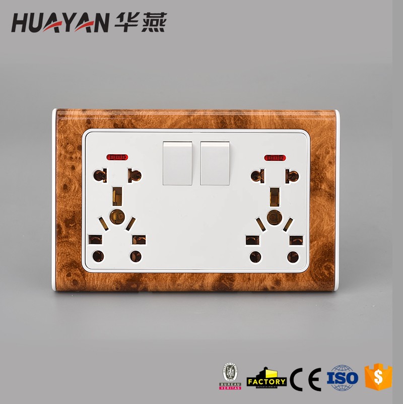 HYG-2GANG SWITCH DOUBLE UNIVERSAL SOCKET,HYG-2GANG SWITCH DOUBLE UNIVERSAL SOCKET