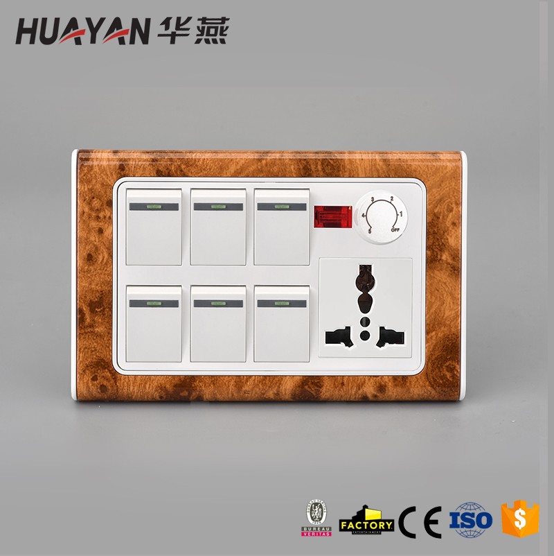 HYG-6GANG SWITCH MF SOCKET DIMMER,HYG-6GANG SWITCH MF SOCKET DIMMER