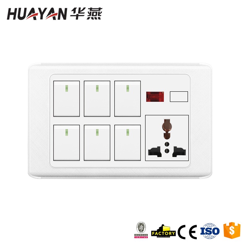 HYH-6GANG SWITCH MF SOCKET INDICATOR LIGHT DIMMER PROVISION,HYH-6GANG SWITCH MF SOCKET INDICATOR LIGHT DIMMER PROVISION