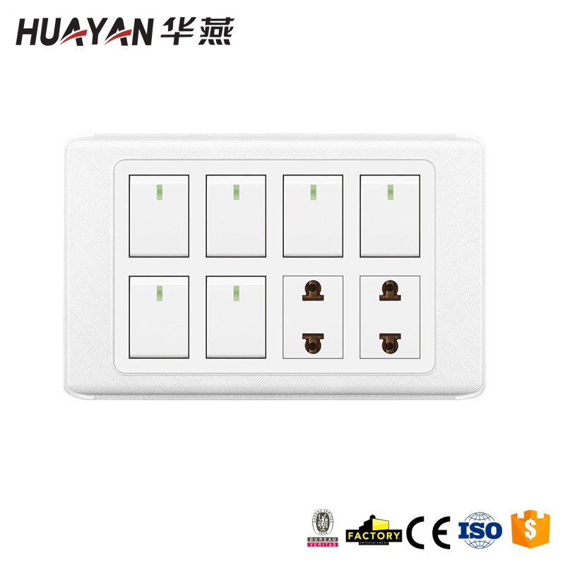 HYH-6GANG SWITCH 2SOCKET,HYH-6GANG SWITCH 2SOCKET