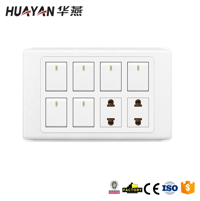 HYH-6GANG SWITCH 2SOCKET,HYH-6GANG SWITCH 2SOCKET