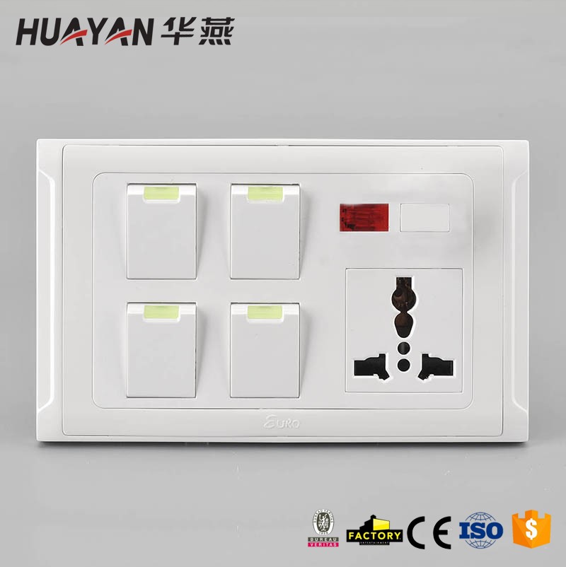 HYI-4GANG SWITCH MF SOCKET INDICATOR LIGHT DIMMER PROVISION,HYI-4GANG SWITCH MF SOCKET INDICATOR LIGHT DIMMER PROVISION