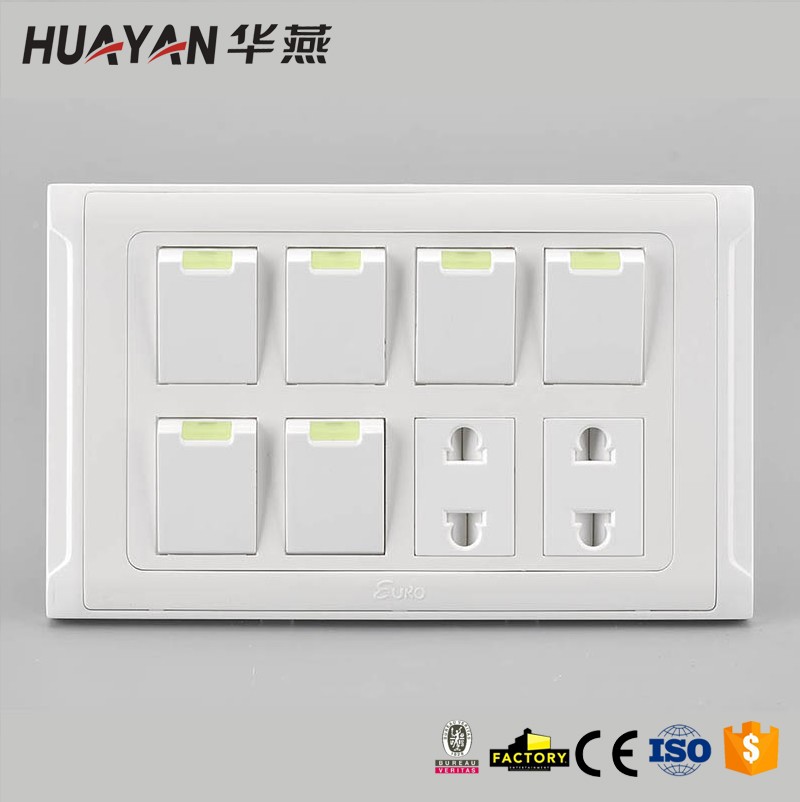 HYI-6GANG SWITCH 2SOCKET,HYI-6GANG SWITCH 2SOCKET