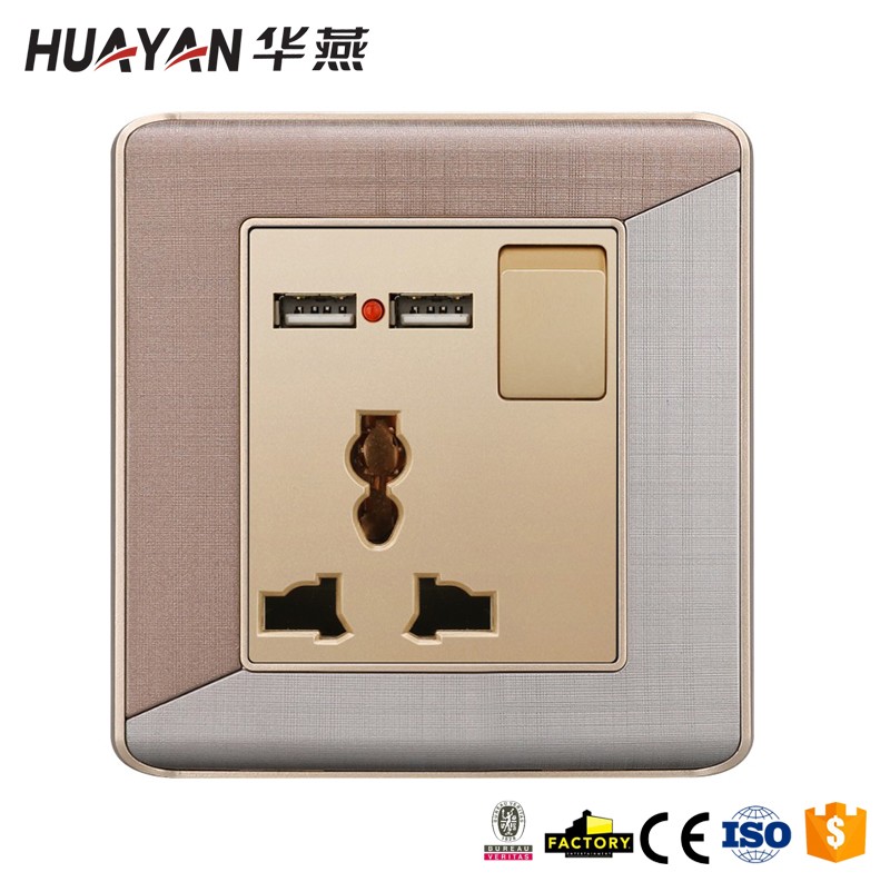 HYJ-1GANG MF SOCKET DOUBLE USB SOCKET,HYJ-1GANG MF SOCKET DOUBLE USB SOCKET