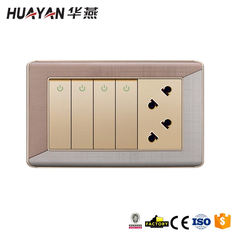 HYJ-4GANG SWITCH 2SOCKET,HYJ-4GANG SWITCH 2SOCKET