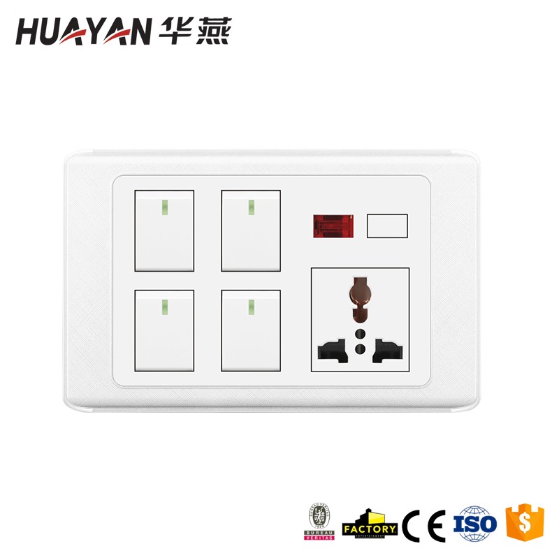 HYH-4GANG SWITCH MF SOCKET INDICATOR LIGHT DIMMER PROVISION,HYH-4GANG SWITCH MF SOCKET INDICATOR LIGHT DIMMER PROVISION