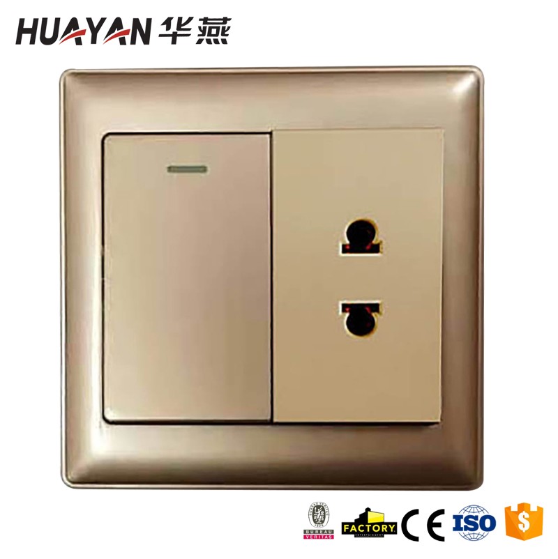 HYP-GOLD-1GANG SWITCH 1SOCKET,HYP-GOLD-1GANG SWITCH 1SOCKET