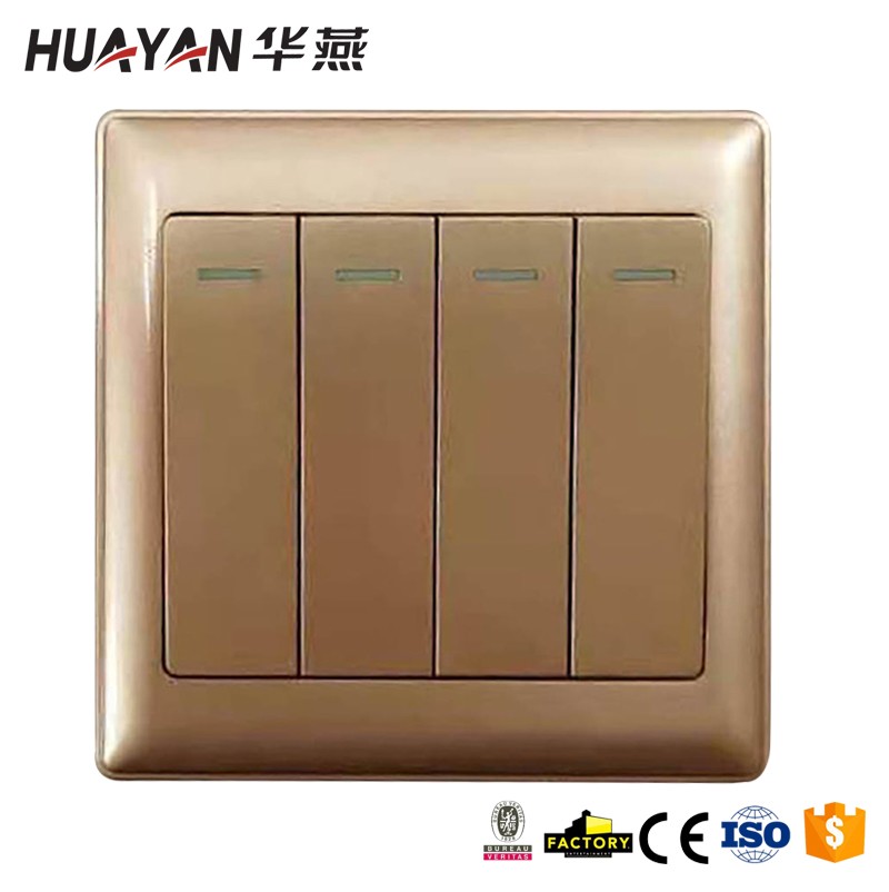 HYP-GOLD-4GANG 1WAY SWITCH,HYP-GOLD-4GANG 1WAY SWITCH