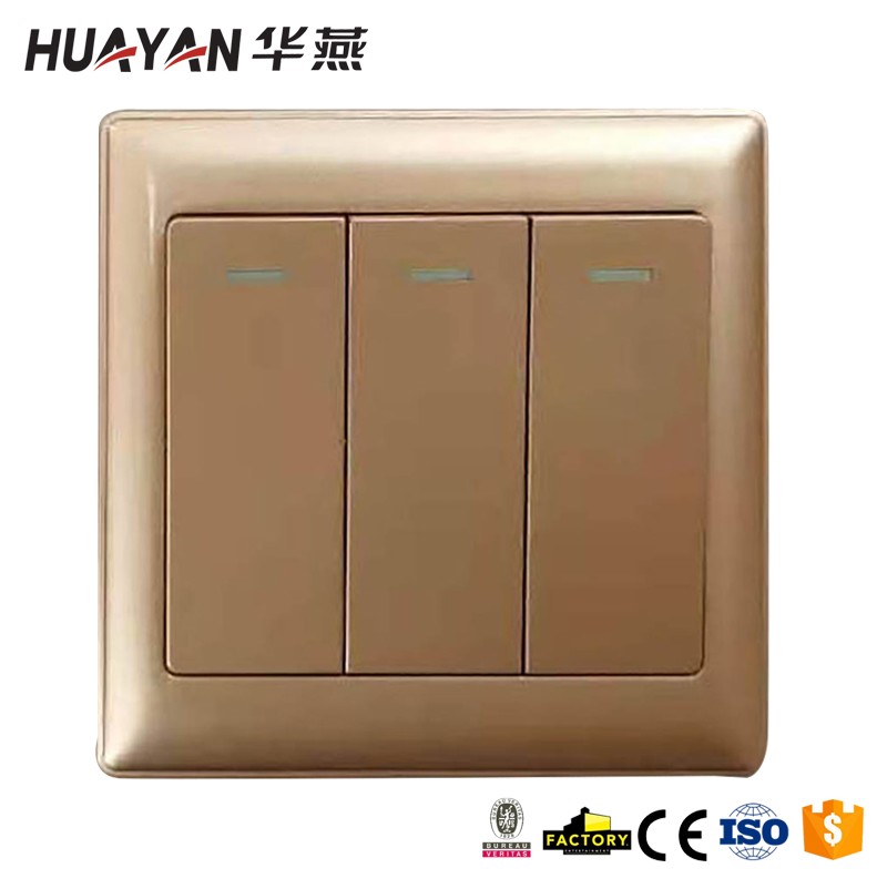 HYP-GOLD-3GANG 1WAY SWITCH,HYP-GOLD-3GANG 1WAY SWITCH