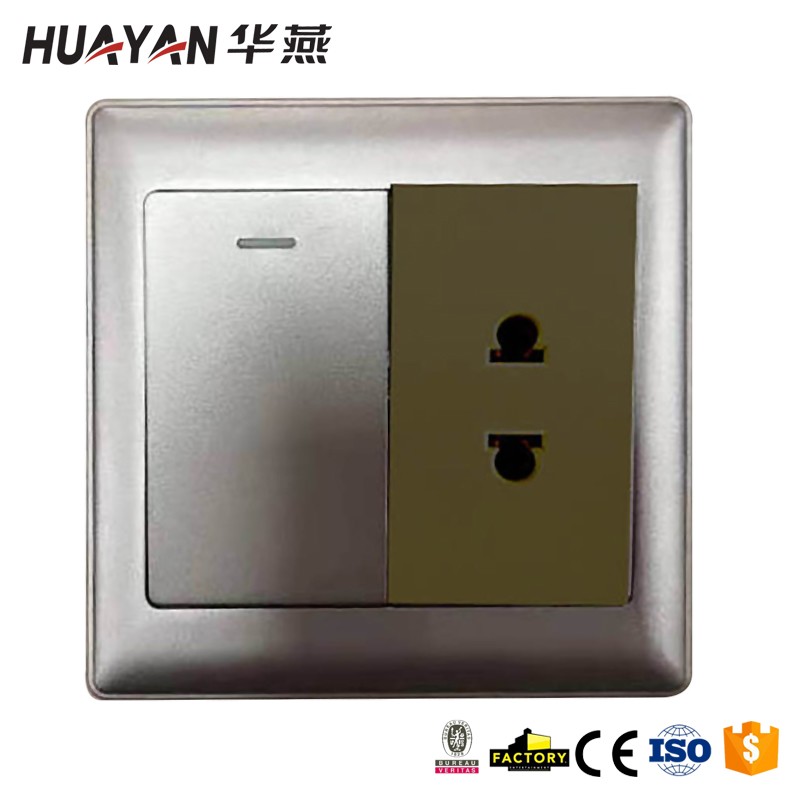 HYP-GRAY-1GANG SWITCH 1SOCKET,HYP-GRAY-1GANG SWITCH 1SOCKET