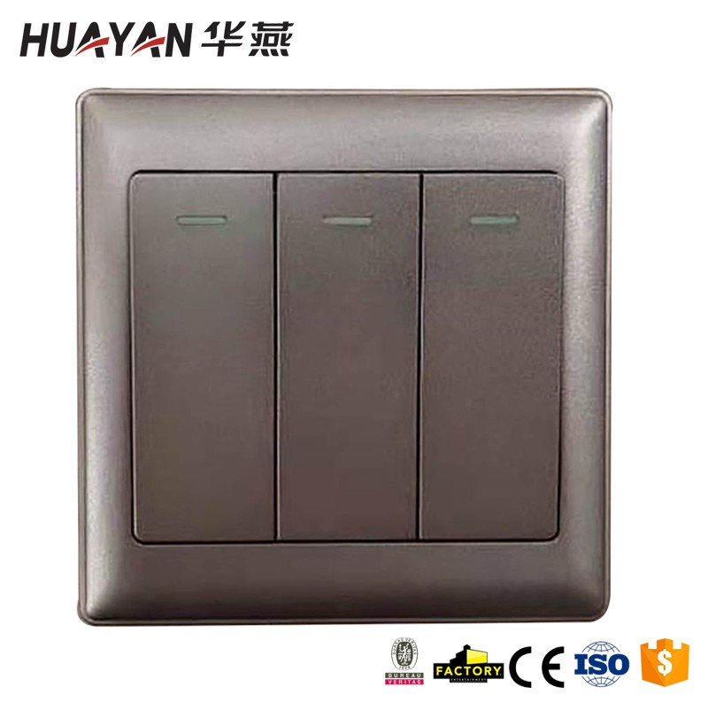 HYP-GRAY-3GANG 1WAY SWITCH,HYP-GRAY-3GANG 1WAY SWITCH