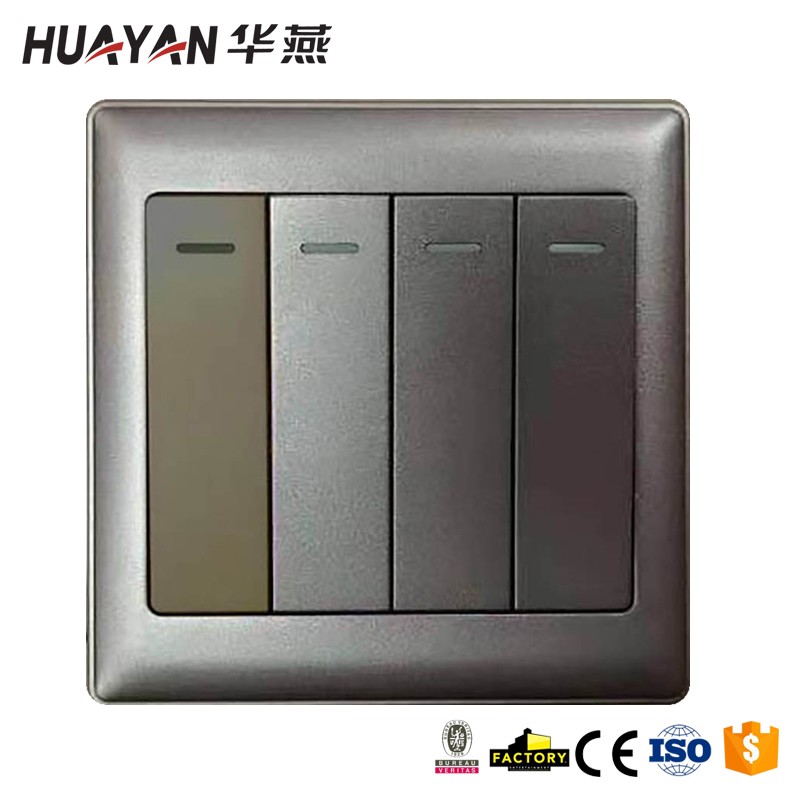 HYP-GRAY-4GANG 1WAY SWITCH,HYP-GRAY-4GANG 1WAY SWITCH