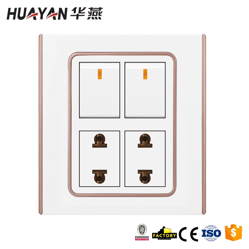 HYB-G-2GANG SWITCH 2SOCKET,HYB-G-2GANG SWITCH 2SOCKET