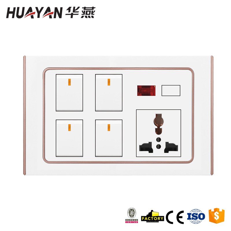 HYB-G-4GANG SWITCH MF SOCKET INDICATOR LIGHT DIMMER PROVISION,HYB-G-4GANG SWITCH MF SOCKET INDICATOR LIGHT DIMMER PROVISION