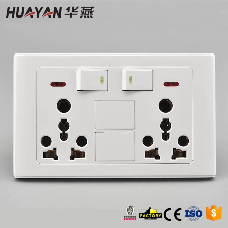 HYC-2GANG DOUBLE 16A MULTI SOCKET,HYC-2GANG DOUBLE 16A MULTI SOCKET