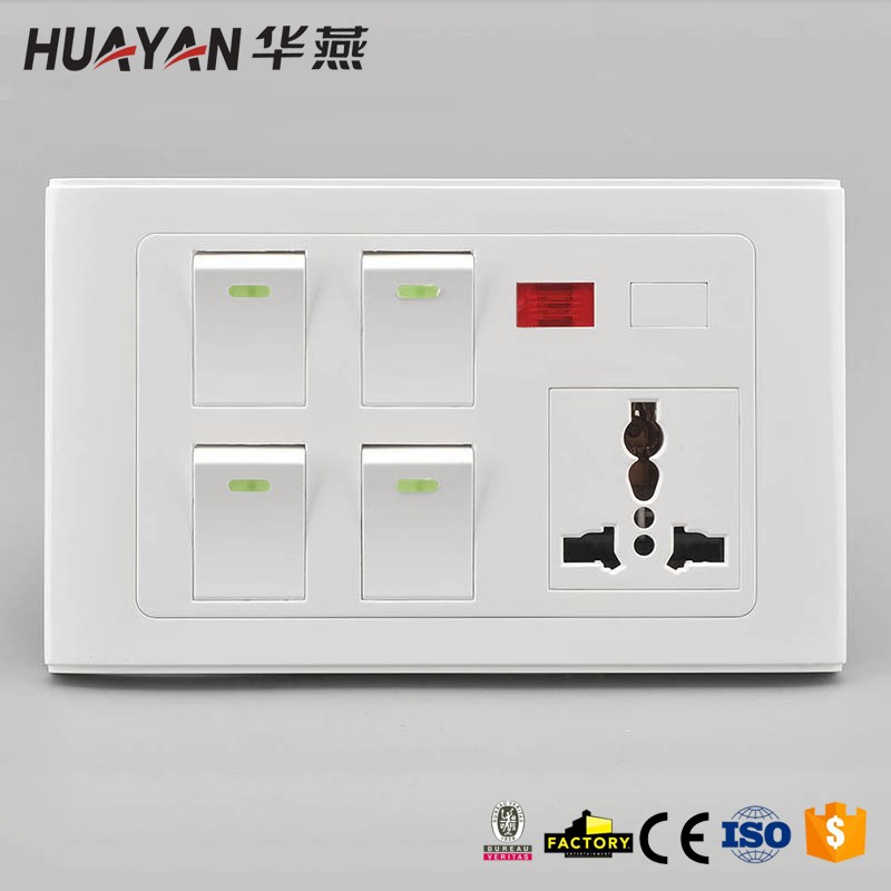 HYC-4GANG SWITCH MF SOCKET INDICATOR LIGHT DIMMER PROVISION,HYC-4GANG SWITCH MF SOCKET INDICATOR LIGHT DIMMER PROVISION