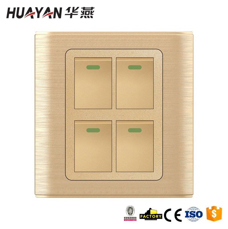 HYC-G-BRUSH-4GANG 1WAY SWITCH,HYC-G-BRUSH-4GANG 1WAY SWITCH