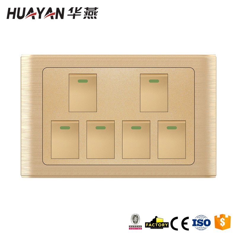 HYC-G-BRUSH-6GANG 1WAY SWITCH,HYC-G-BRUSH-6GANG 1WAY SWITCH